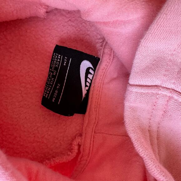 Nike Light Pink Hooded Sweatshirt - Baby Girl 12M - Picture 3 of 3